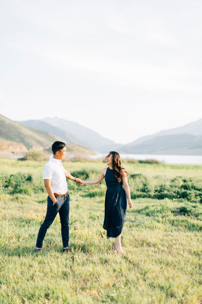 One of the benefits of hiring Kailee Matsumura is that she will make the process fun, no matter your comfort level she will make you feel your best! Wedding photography engaged capture happiness #Engagementphotos #kaileematsumuraphotography #Engagementinspo #utahengagementphotography #SLCengagementphotographer 

